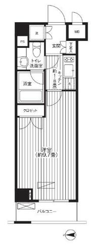 グランハイツ東新宿の間取り画像