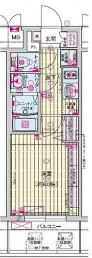 プレサンス鶴橋トレヴィエの間取り画像