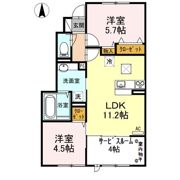 Kadoyakan A棟の間取り画像