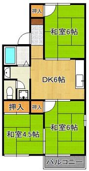 西二島ハイツの間取り画像