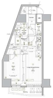 PREMIUMCUBEG後楽園の間取り画像