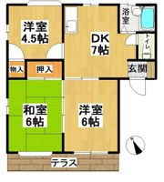 ガーデンヒルB棟の間取り画像