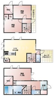 大門通 貸家の間取り画像