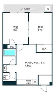 松屋コーポの間取り画像