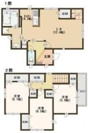 千里山西タウンハウス D棟の間取り画像