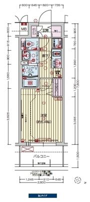 プレサンス塚本ミッドマークの間取り画像
