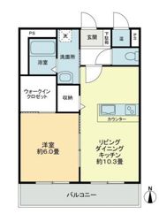 フォブール栗林南Bの間取り画像