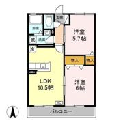 セジュール余川の間取り画像