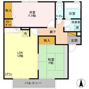 エルクレール Dの間取り画像