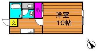 ビーライン川入 Aの間取り画像