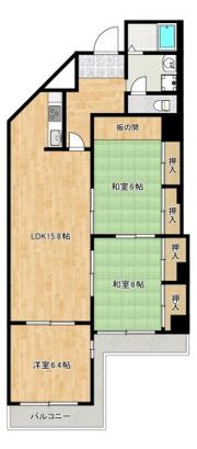 エバーグリーン淀川4号棟の間取り画像