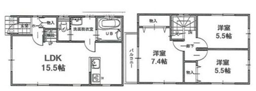 グランソフィア膝折町の間取り画像