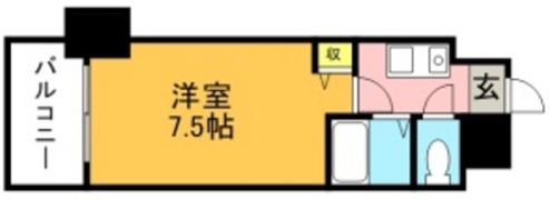 ダイナコートテソロ西新の間取り画像