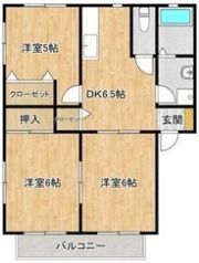 グランデハイツ河輪Aの間取り画像