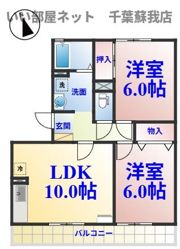 メゾンドォ渕谷Bの間取り画像