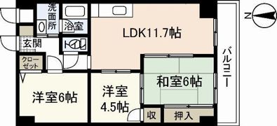 シャルマン財官Ⅰの間取り画像