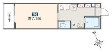 MELDIA是政の間取り画像