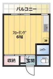 唐湊ハイツの間取り画像