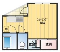 唐湊ハイツの間取り画像