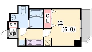 エステムコート神戸ハーバーランド前Ⅵピクシスの間取り画像