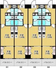 リブネスコート江坂Ⅱの間取り画像