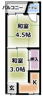 石原町アパートの間取り画像