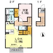 グランツ松島Dの間取り画像