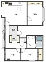 久一ハイツⅠの間取り画像