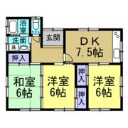 上申間賃家の間取り画像