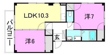 フォブール中央公園2の間取り画像