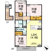 (仮称)D-ROOM駿河区下川原WH 202の間取り画像
