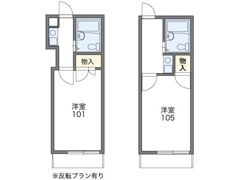 レオパレスハーモニーハイツ川崎の間取り画像