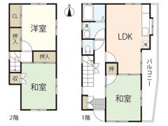 谷広貸家の間取り画像