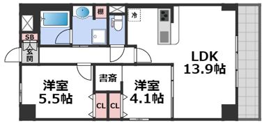 ベルンガーデン勝山北の間取り画像