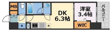 Alivis九条の間取り画像