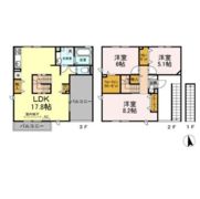 アンジェリーク新開 B棟の間取り画像