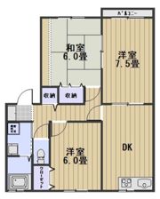 グレイスフル福富D棟の間取り画像