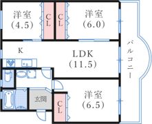 鈴蘭台ハウス3号棟の間取り画像