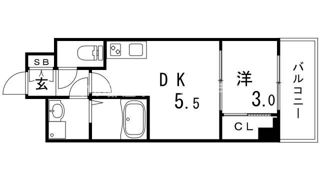 セレニテ神戸元町クレアの間取り画像