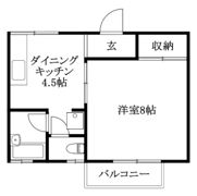 コーポラル高野 2の間取り画像