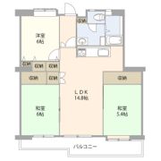 つつじが丘ハイツ3号棟の間取り画像