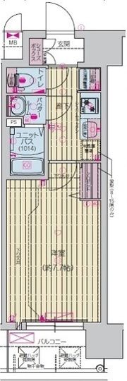 プレサンス芦原橋ヴィブラスの間取り画像