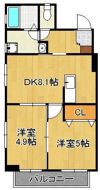 プルーム下到津の間取り画像