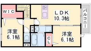 クローバー富士2号館の間取り画像