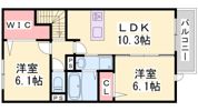 クローバー富士2号館の間取り画像