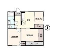 アントワーヌ富山Ⅱの間取り画像