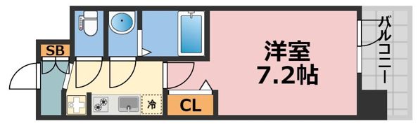 プレサンス大国町アドロッソの間取り画像