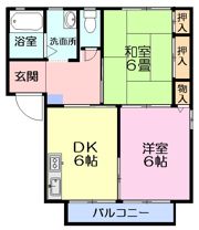 ベルテ伊藤D棟の間取り画像