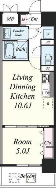 ルボワ天満橋の間取り画像