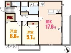 フローラルコートKの間取り画像